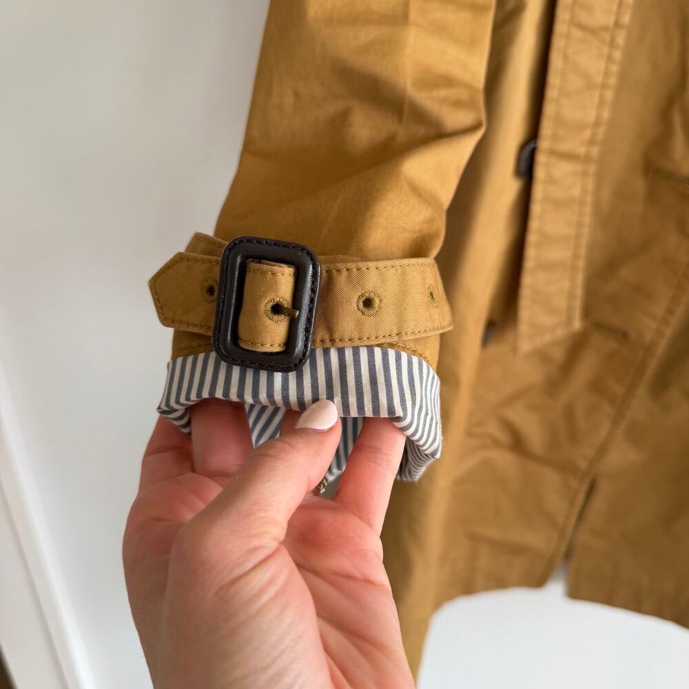 J. Crew City Double-Breasted Mid-Length Trench Coat Camel 8 - Picture 6 of 11